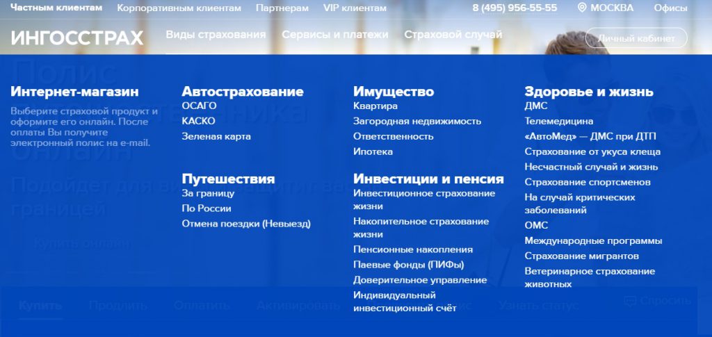 Как сделать заказ на сайте ingos.ru?